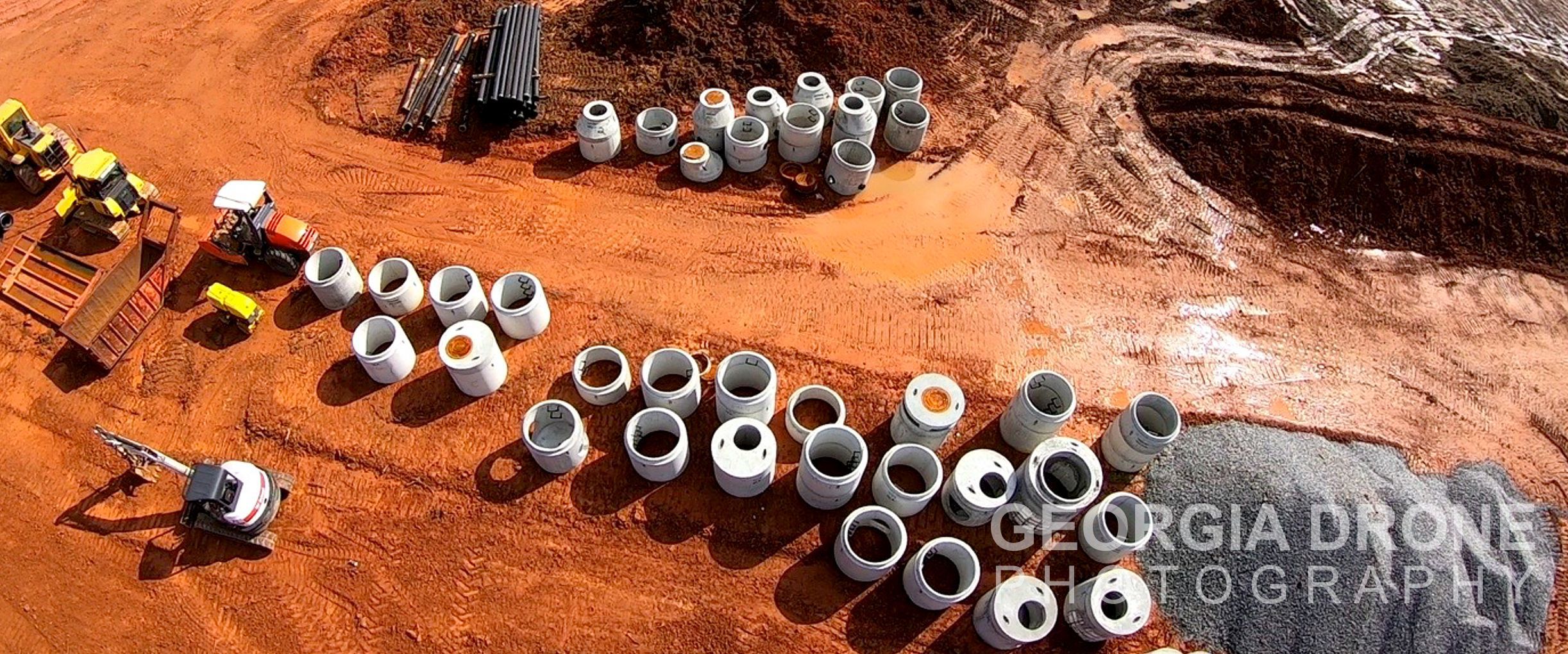 Drone survey of Alpharetta Georgia construction site.